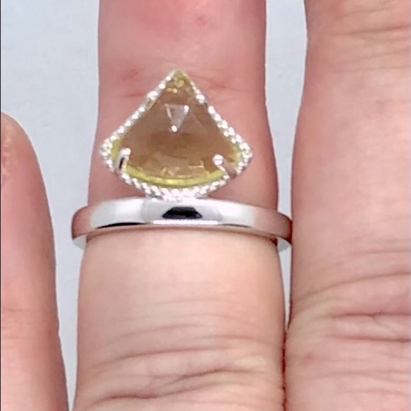 Gold Quartz 925 Ring - Picture 4 of 4